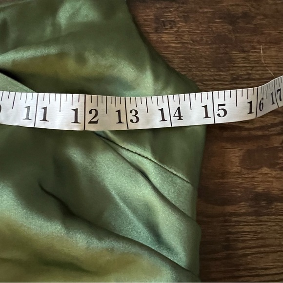Billy J Monte Satin Slip Midi Dress - Olive Size 4 NWT Bridesmaid Weddin… - Picture 13 of 16